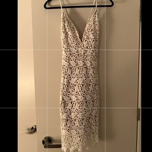 J.O.A. White lace dress. Size M. Worn once